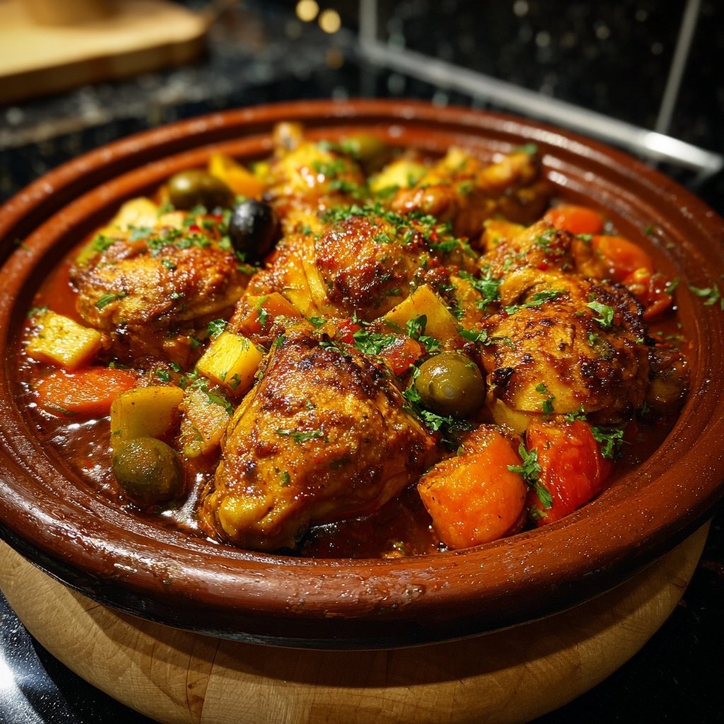 Internationale Küche Marokkanisches Hähnchen-Tagine
