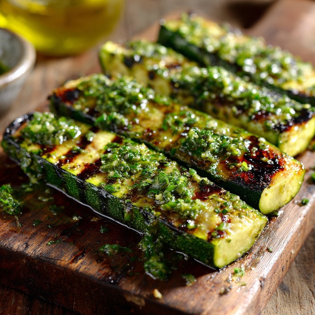 Gegrillte Zucchini Mit Kräuteröl