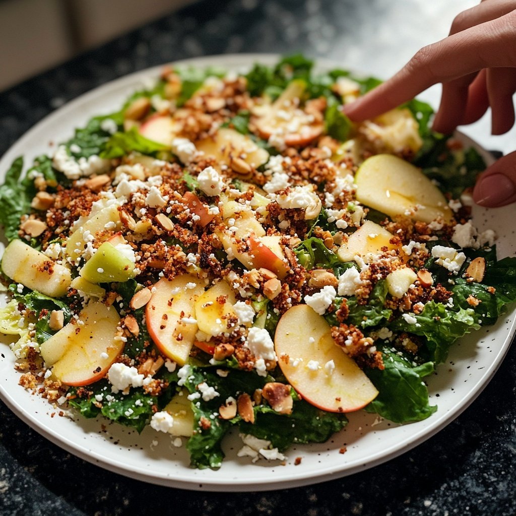 Brokkoli-Salat mit Äpfeln, Nüssen & Feta – Knackig & frisch