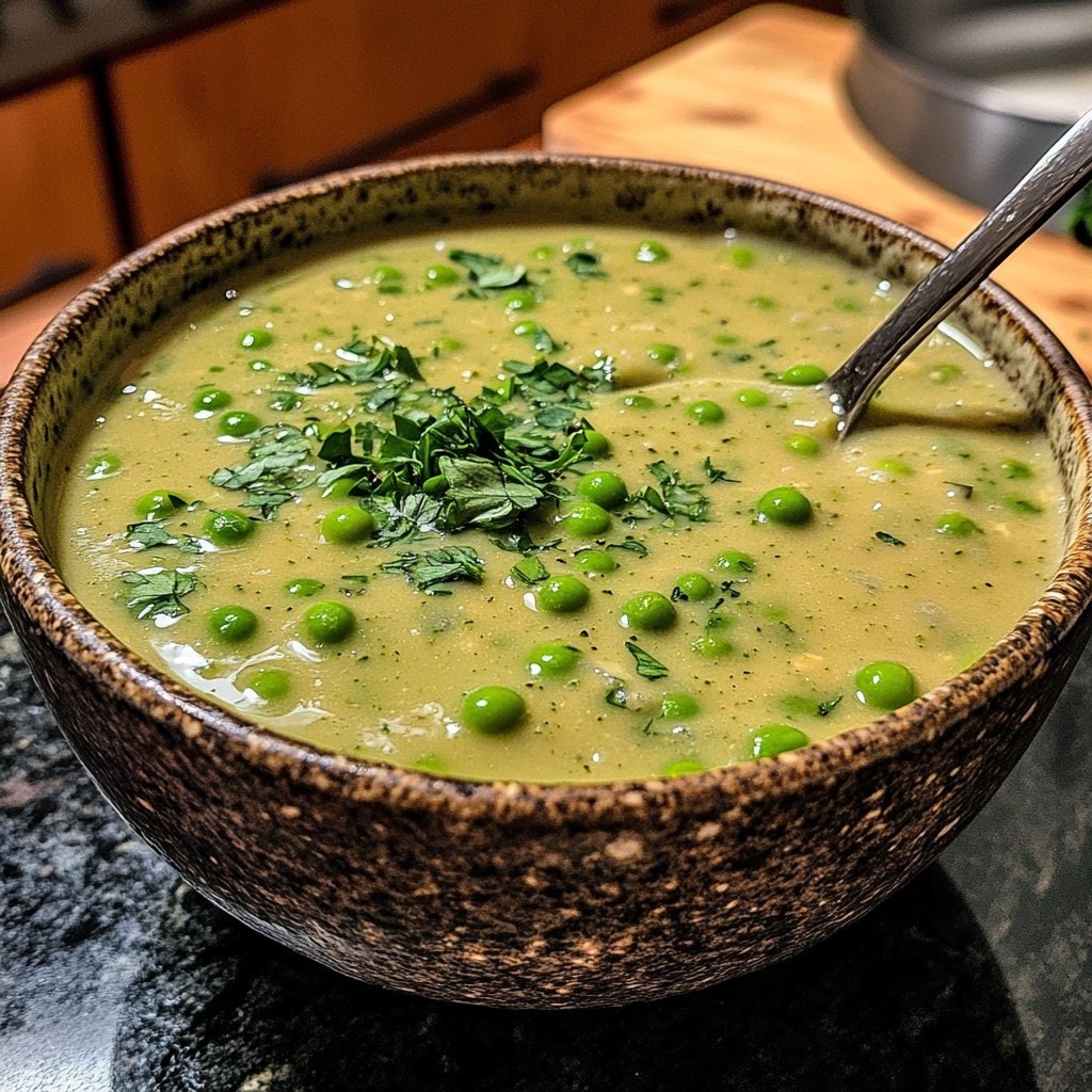 Vegane Erbsensuppe