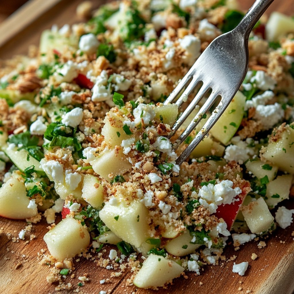 Brokkoli-Salat mit Äpfeln, Nüssen & Feta – Knackig & frisch