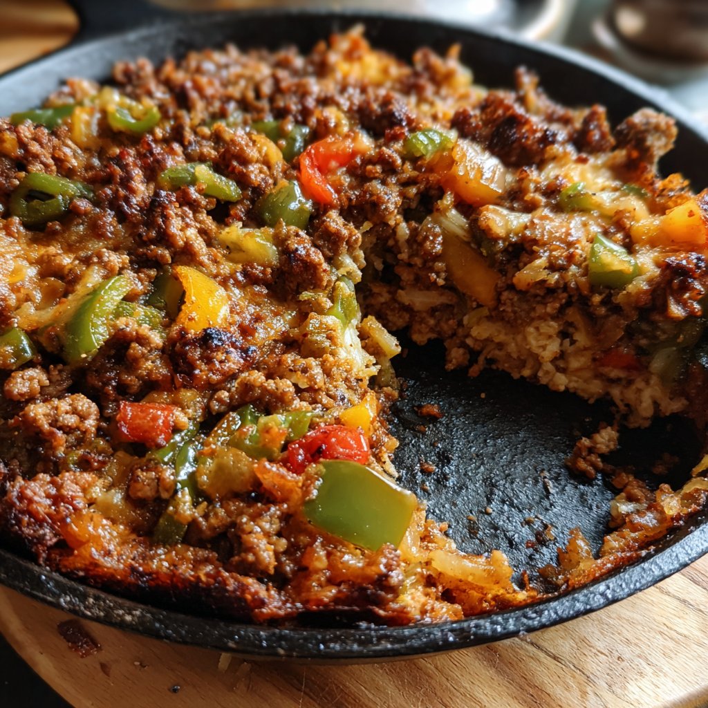 Hackfleisch Pfanne rustikal einfach