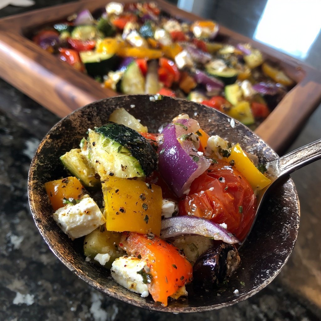 Gesund & Leicht Mediterrane Gemüsepfanne mit Feta
