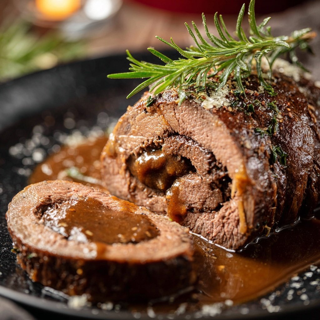 Hausmannskost Rinderrouladen mit Rahmsoße