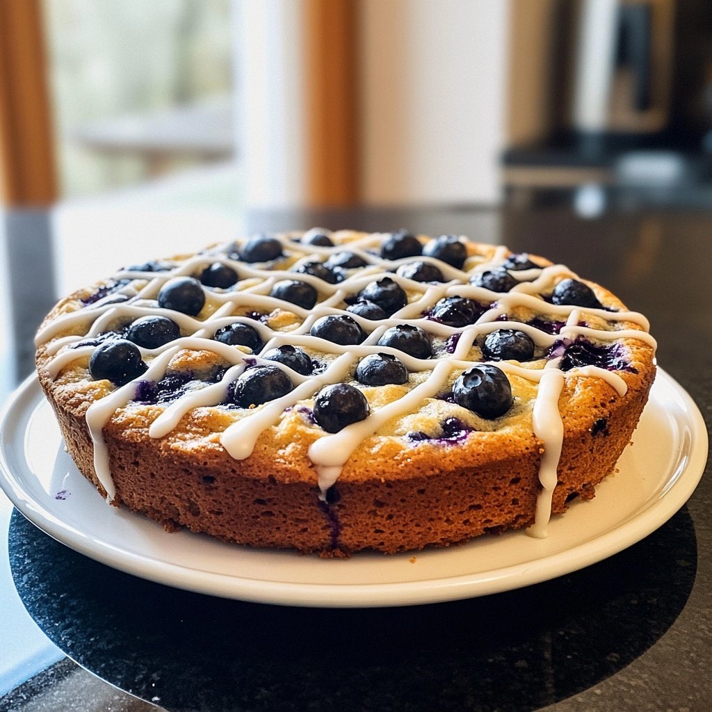 Bananenkuchen mit Blaubeeren